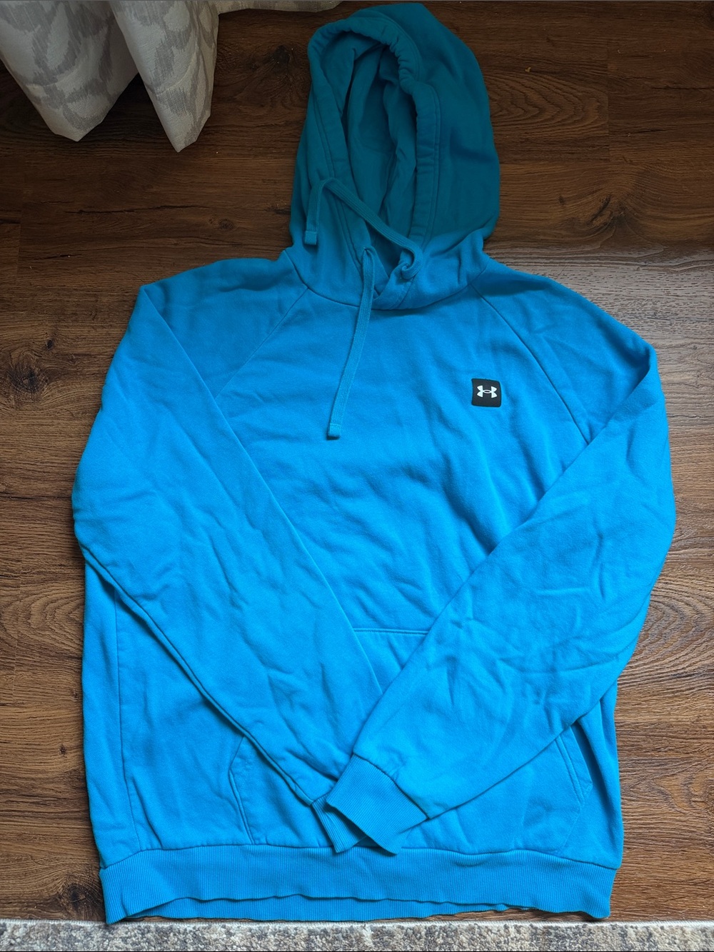 Under Armour Teal Pullover Hoodie with Logo Patch